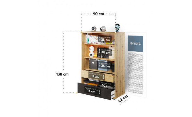 Книжный шкаф QUBIC LENART QB-06